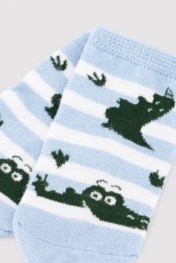 Pack 3 calcetines cortos bebé estampados cocodrilo