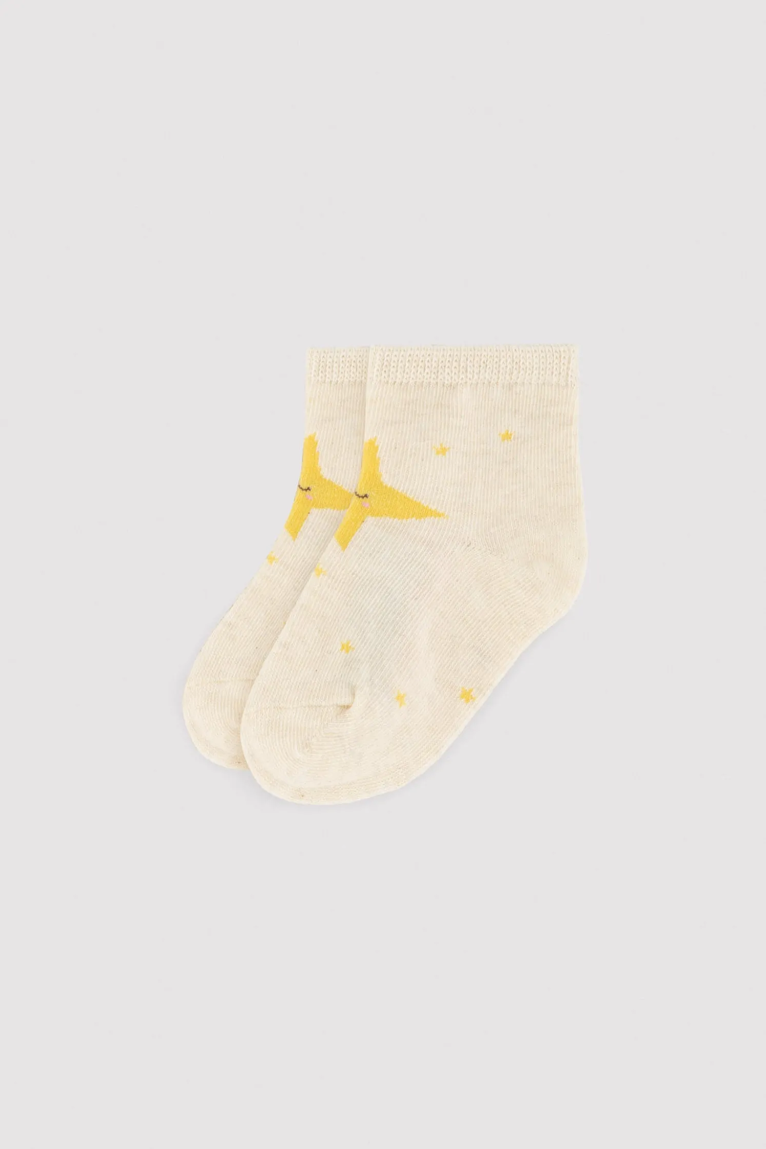 Pack 3 calcetines cortos bebé estampados unicornios y estrellas