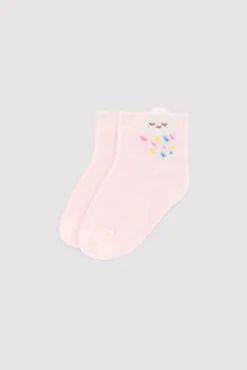 Pack 3 calcetines cortos bebé estampados unicornios y estrellas