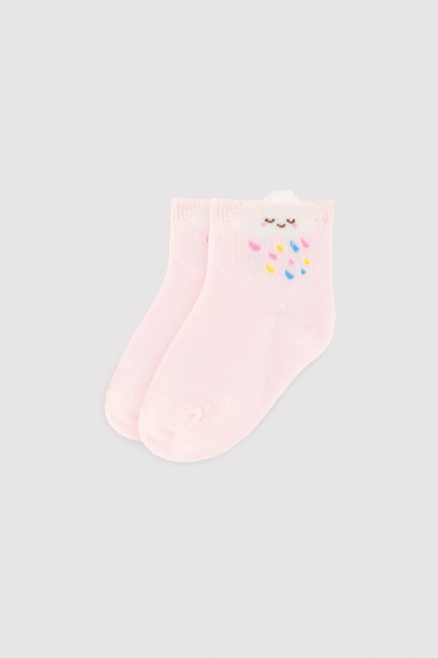 Pack 3 calcetines cortos bebé estampados unicornios y estrellas
