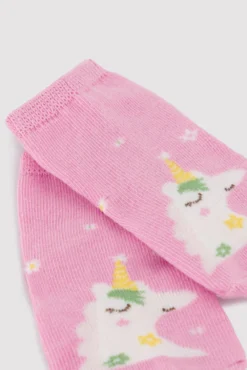 Pack 3 calcetines cortos bebé estampados unicornios y estrellas