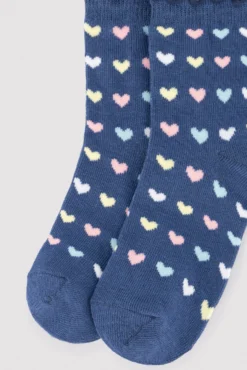 Pack 3 calcetines cortos infantiles detalle puño rizado estampados