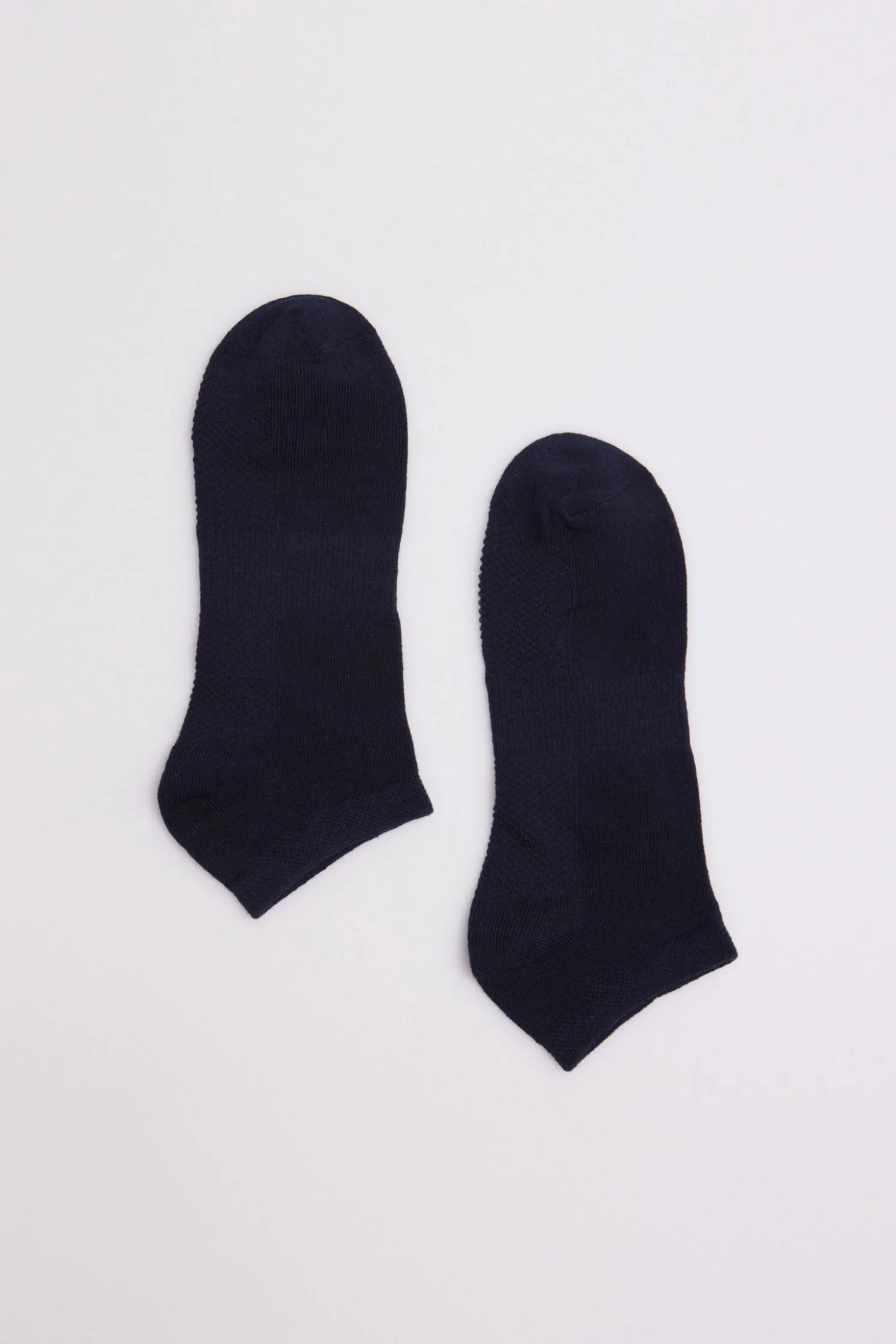 Pack 3 calcetines deportivos tobilleros algodón marino