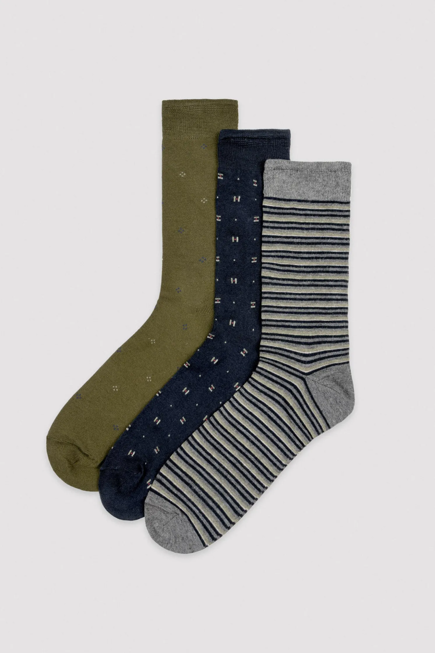 Pack 3 calcetines estampado rayas