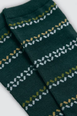 Pack 4 calcetines estampados gris y verde