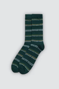 Pack 4 calcetines estampados gris y verde