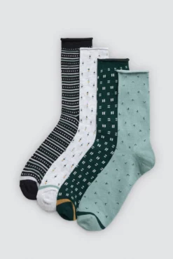 Pack 4 calcetines estampados sin puño