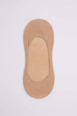 Pack 2 calcetines pinky invisibles algodón beige