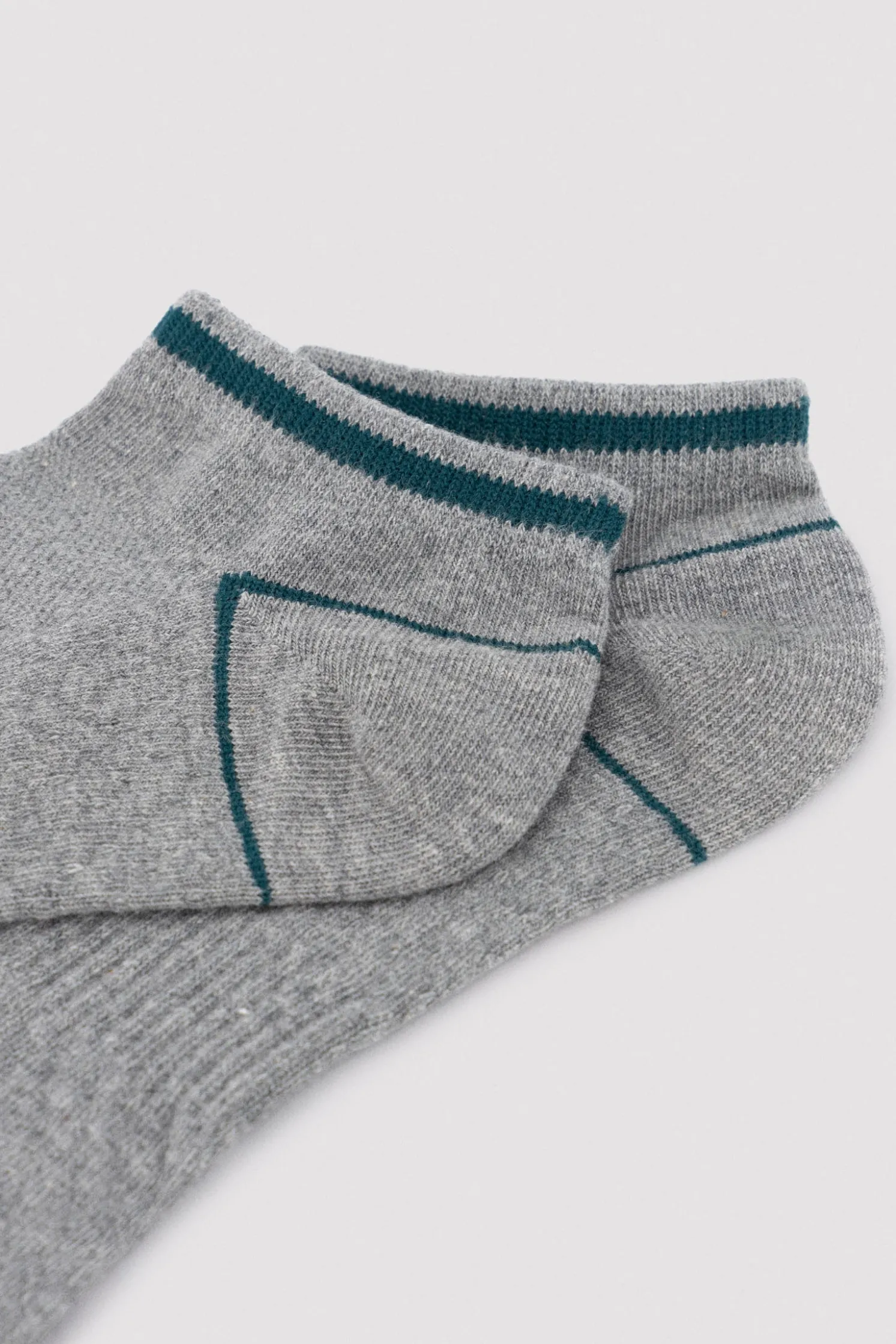 Pack 3 calcetines tobilleros detalle raya contrastada