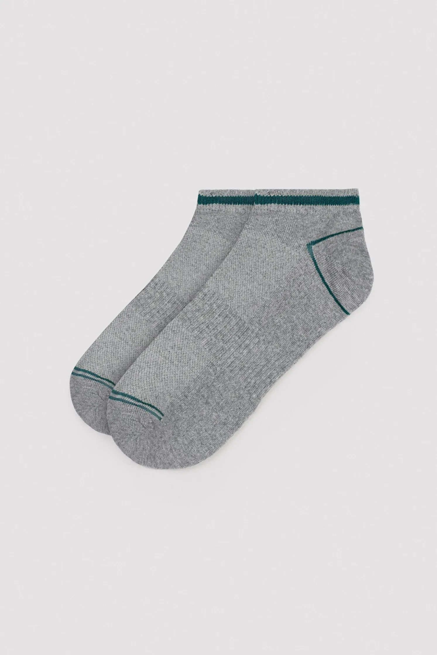 Pack 3 calcetines tobilleros detalle raya contrastada