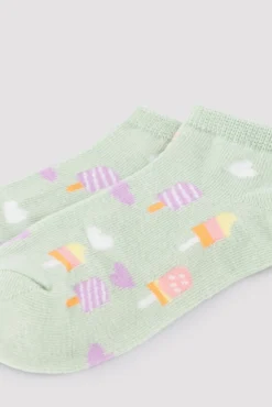 Pack 3 calcetines tobilleros infantiles estampado helados