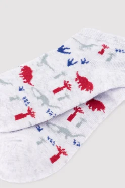 Pack 3 calcetines tobilleros infantiles estampados Roar