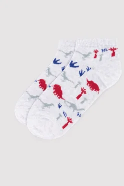 Pack 3 calcetines tobilleros infantiles estampados Roar