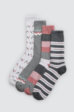 Pack 4 calcetines térmicos estampados