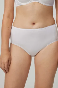 Pack de 2 bragas altas básicas algodón blanco