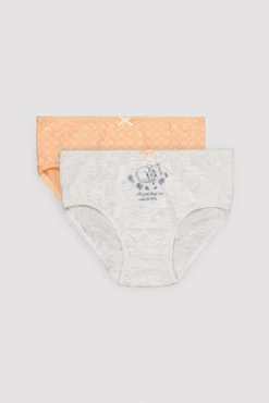 Pack de 2 bragas infantiles estampadas gato