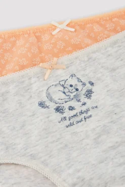 Pack de 2 bragas infantiles estampadas gato
