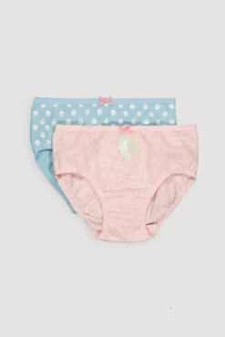 Pack de 2 bragas infantiles estampadas sirena