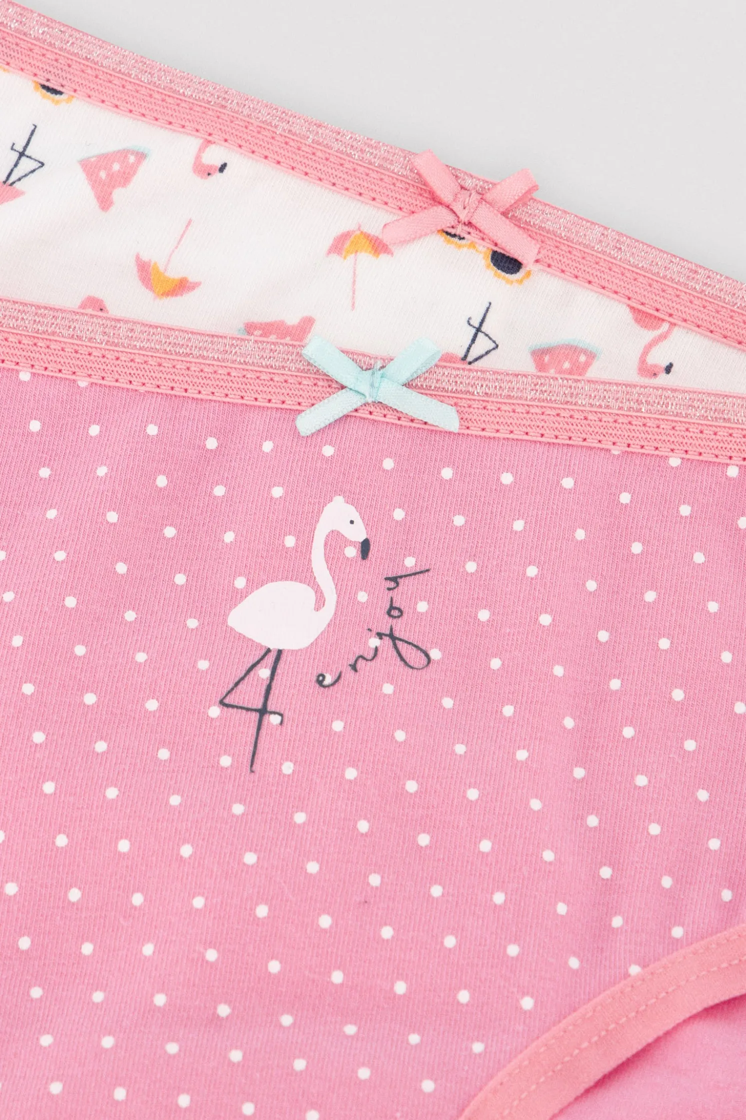 Pack de 2 bragas infantiles estampado flamencos