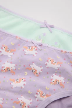 Pack de 2 bragas infantiles estampado unicornios