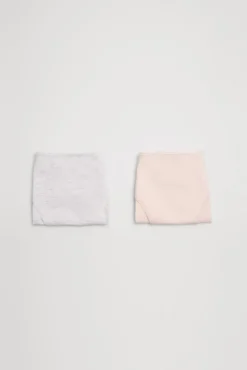 Pack de 2 bragas juveniles rosa y gris pastel