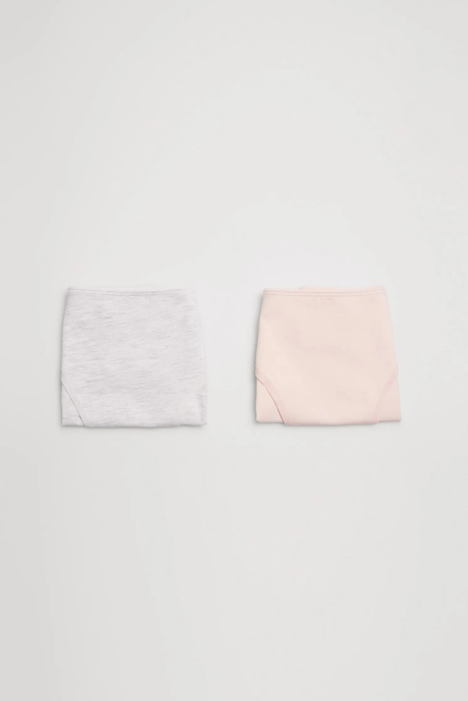 Pack de 2 bragas juveniles rosa y gris pastel