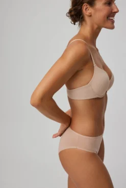 Pack de 2 bragas midi básicas algodón nude