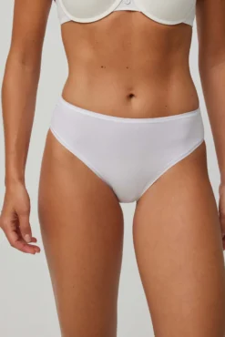 Pack de 2 bragas midi básicas algodón blanco