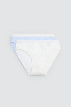 Pack de 2 bragas midi estampadas pastel tonos azules