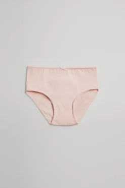 Pack de 2 braguitas de niña algodón con lazo gris y rosa
