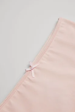 Pack de 2 braguitas de niña algodón con lazo gris y rosa