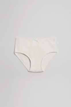 Pack de 2 braguitas de niña algodón con lazo blancas