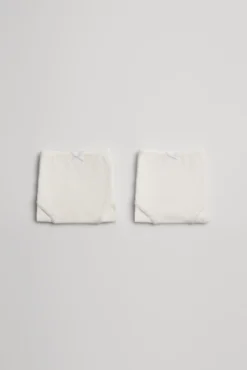 Pack de 2 braguitas de niña algodón con lazo blancas