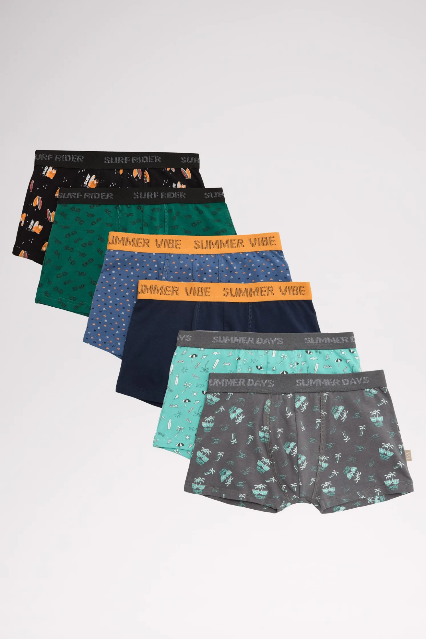 Pack de 6 bóxer juveniles estampados variados