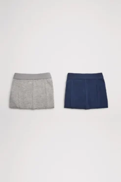 Pack de 2 bóxers juveniles algodón marino y gris
