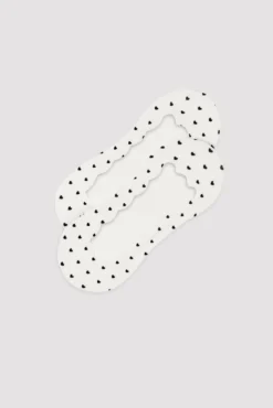 Pack de 3 calcetines pinkies elásticos estampados corazones