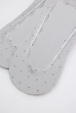 Pack de 3 calcetines pinkies elásticos estampados corazones