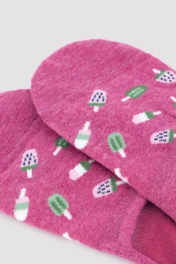 Pack de 4 calcetines pinkies estampados verano