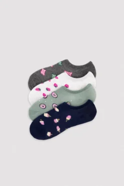 Pack de 4 calcetines pinkies estampados foodie