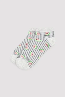 Pack de 3 calcetines tobilleros estampados