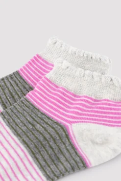 Pack de 4 calcetines tobilleros estampados con ribete