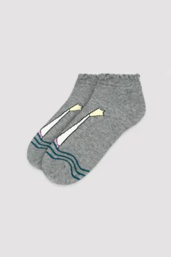 Pack de 4 calcetines tobilleros estampados con ribete