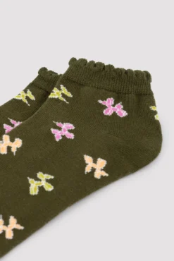 Pack de 4 calcetines tobilleros estampados con ribete