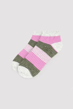 Pack de 4 calcetines tobilleros estampados con ribete