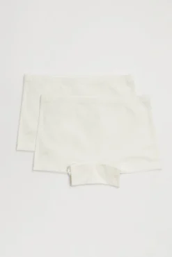 Pack de 2 culottes de niña algodón blancos