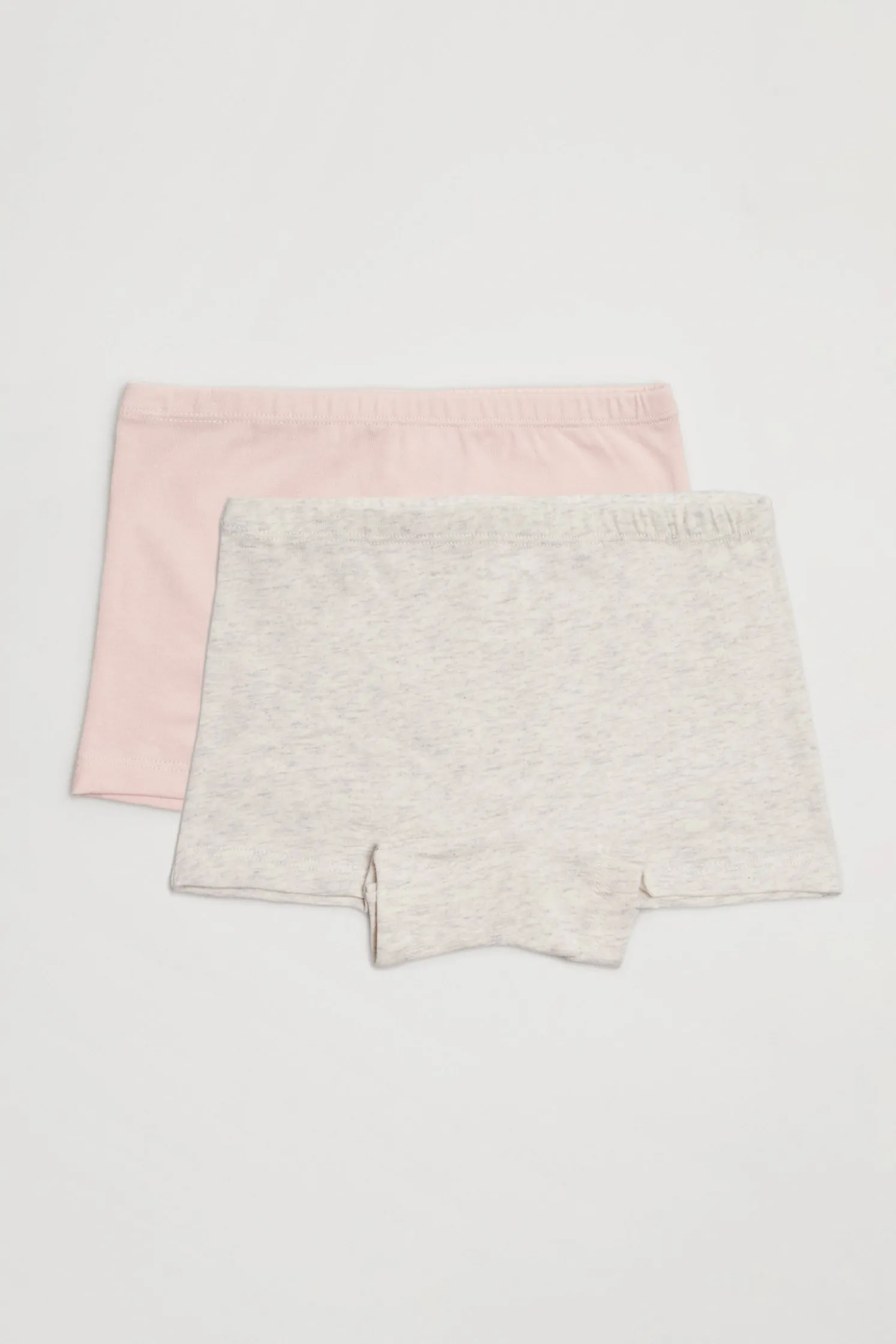 Pack de 2 culottes de niña algodón gris y rosa