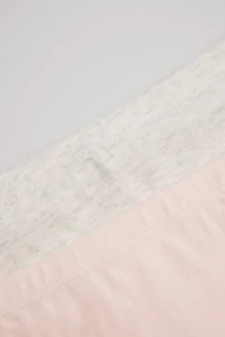 Pack de 2 culottes juveniles rosa y gris pastel