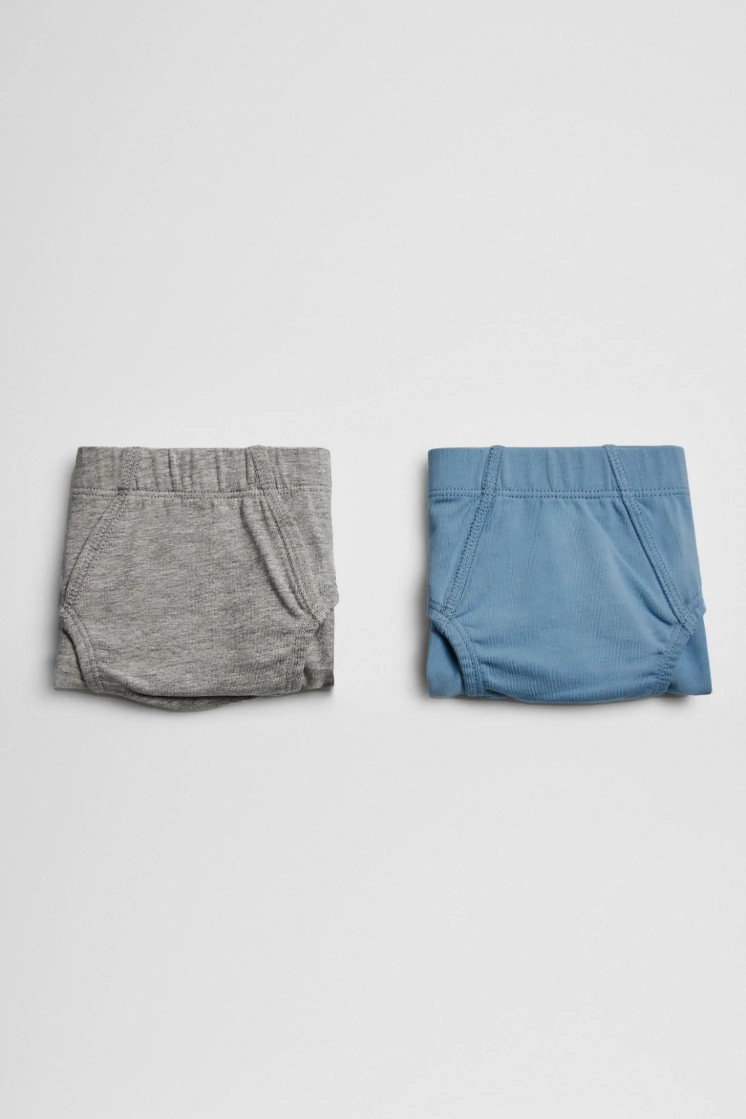 Pack de 2 slips de niño algodón azul y gris