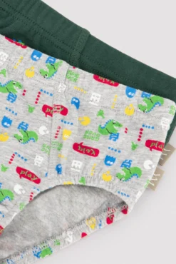 Pack de 2 slips infantiles estampado dinosaurios