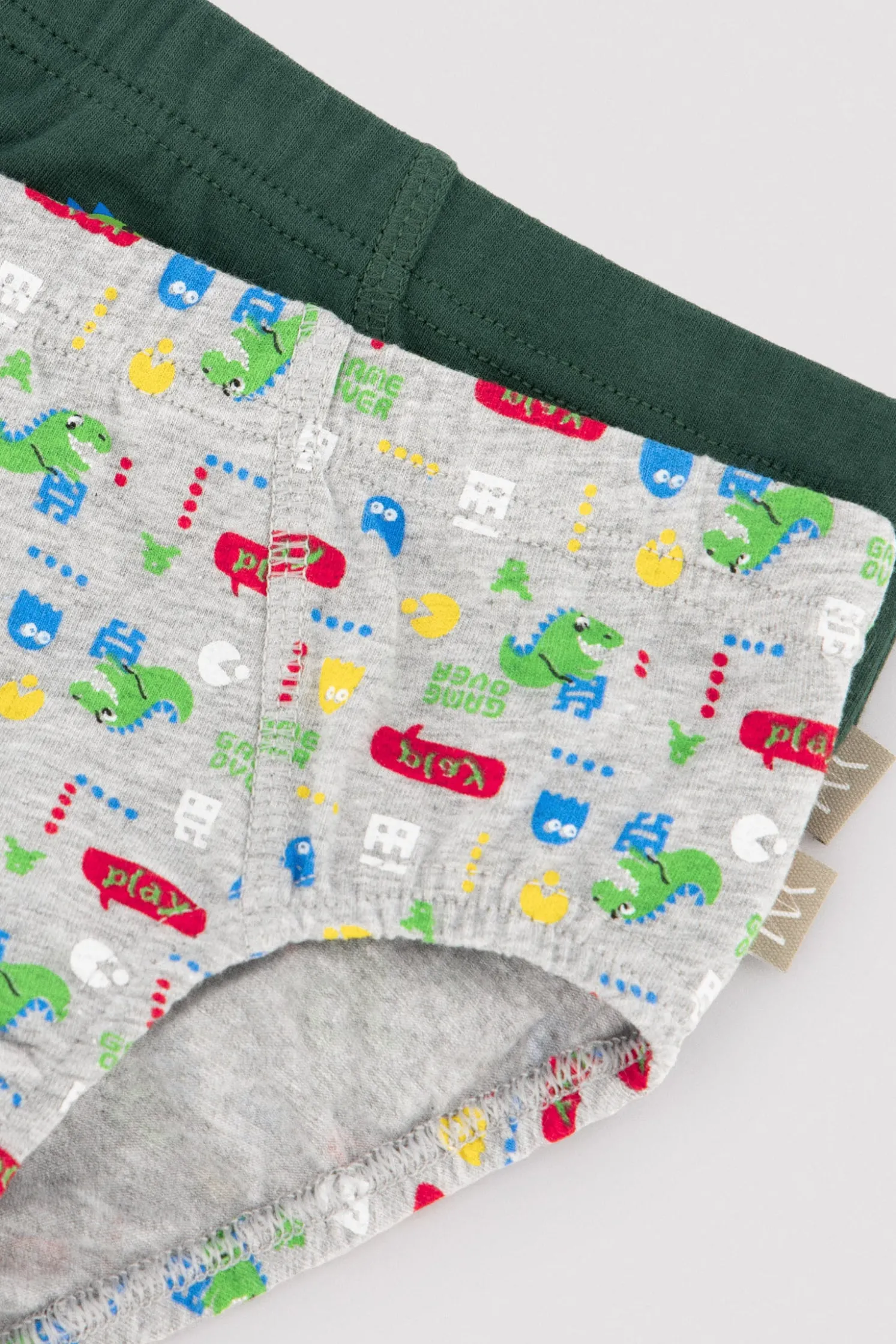 Pack de 2 slips infantiles estampado dinosaurios